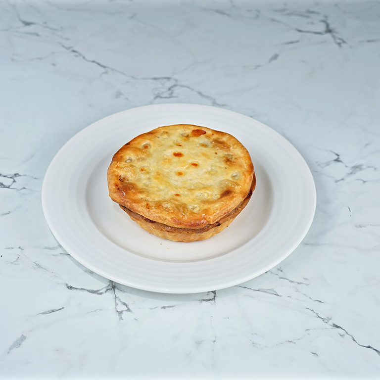 Chicken, Peppers, Peas & Cheese Pie