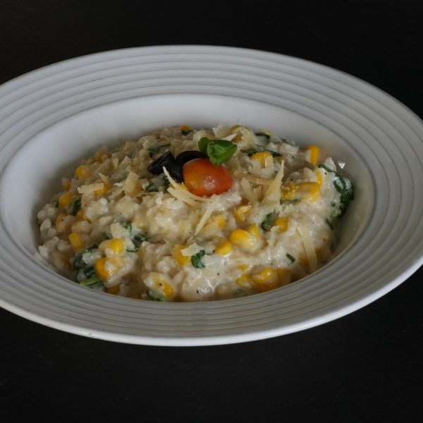 Corn & Spinach Risotto