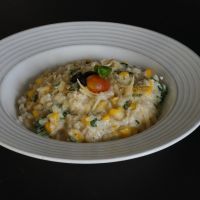 Corn & Spinach Risotto
